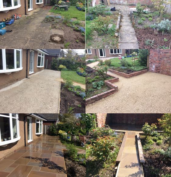 Patio and Pathway and small wall – Autumn Green, Wilmslow